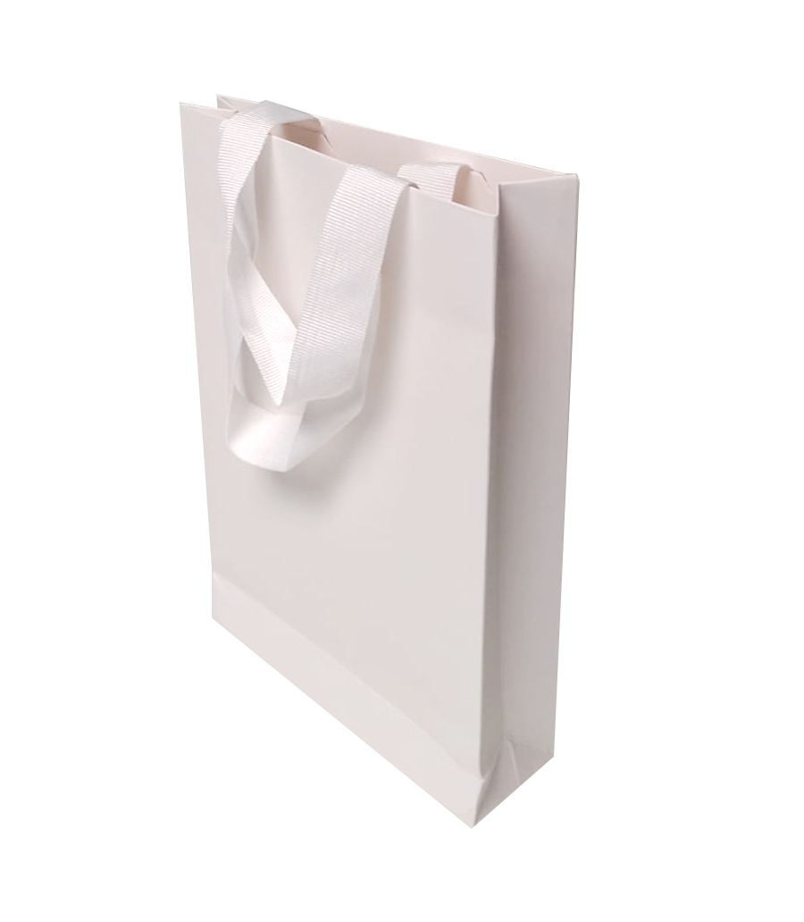 Bolsas papel de lujo17x13x6 blanca 50 unidades - MJ Empaques