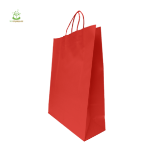 Bolsa roja kraft de 15x20x8