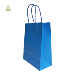 Bolsa kraft azul de 15x20x8