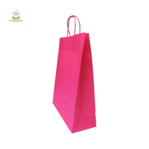 Bolsa kraft fucsia 30x41x12