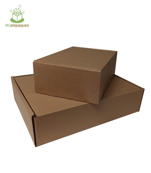 Cajas multiuso autoarmables personalizadas con logos (Cartón micro corrugadas kraft)