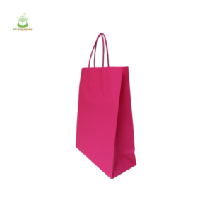 Bolsa kraft fucsia de 22x30x12